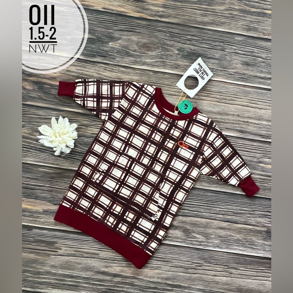 Oii tunic dress plaid NWT